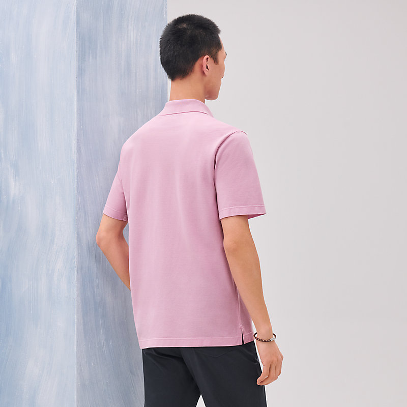 Polo con botones broderie H