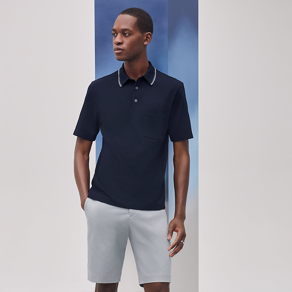 Printemps été Hermes Pret A Porter Homme Polo « Piqûres Sellier