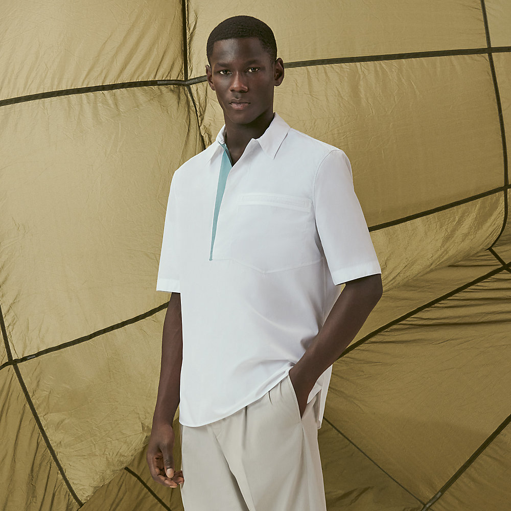 white hermes polo shirt