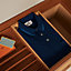 Polo shirt with pocket and striped collar, View: Worn, worn, view 1 of 4