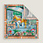 Pony Pit Stop double face scarf 90, View: Flat, flat, view 2 of 6