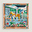 Pony Pit Stop double face scarf 90, View: Flat, flat, view 4 of 6