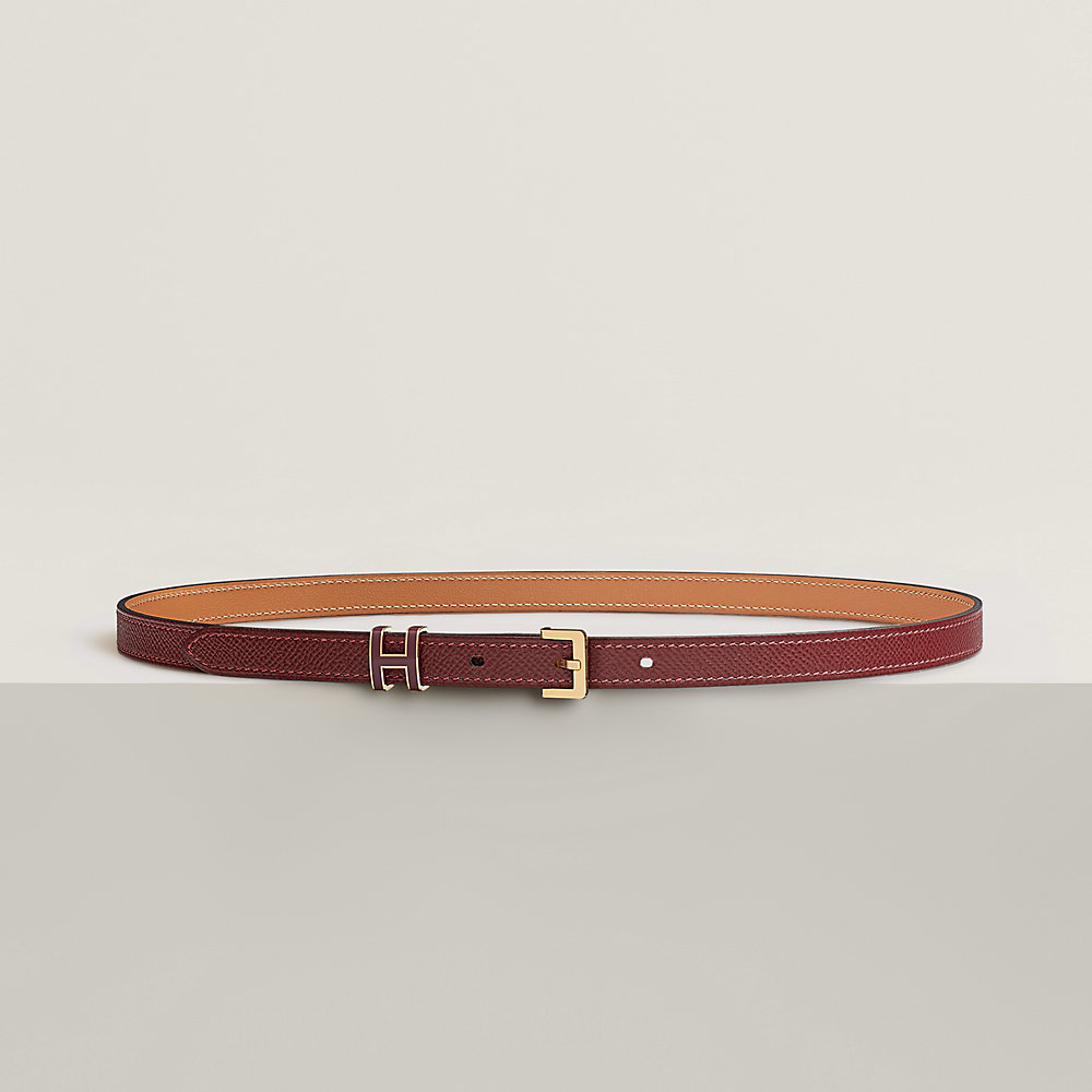 Hermes Pop H 15 Belt Etoupe Rose Gold Sz 90 $800 Retail