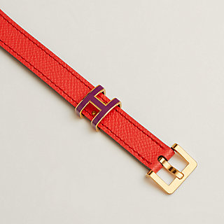 Pop H 15 Bicolore belt - Orange | Hermès USA