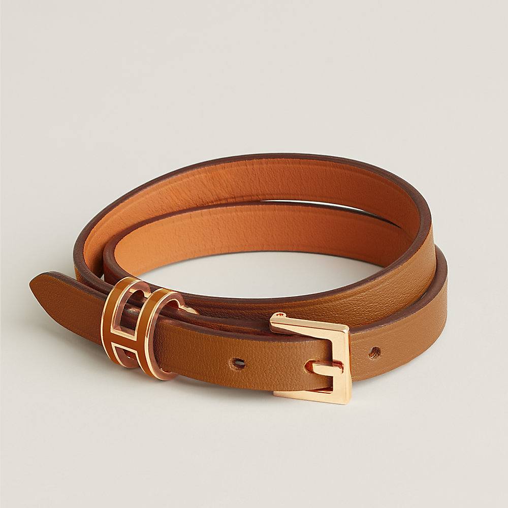 Pop H Double Tour bracelet - Beige | Hermès USA