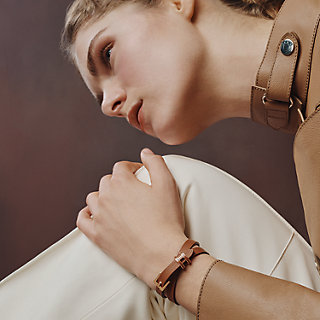 Pop H Double Tour bracelet - Beige | Hermès USA