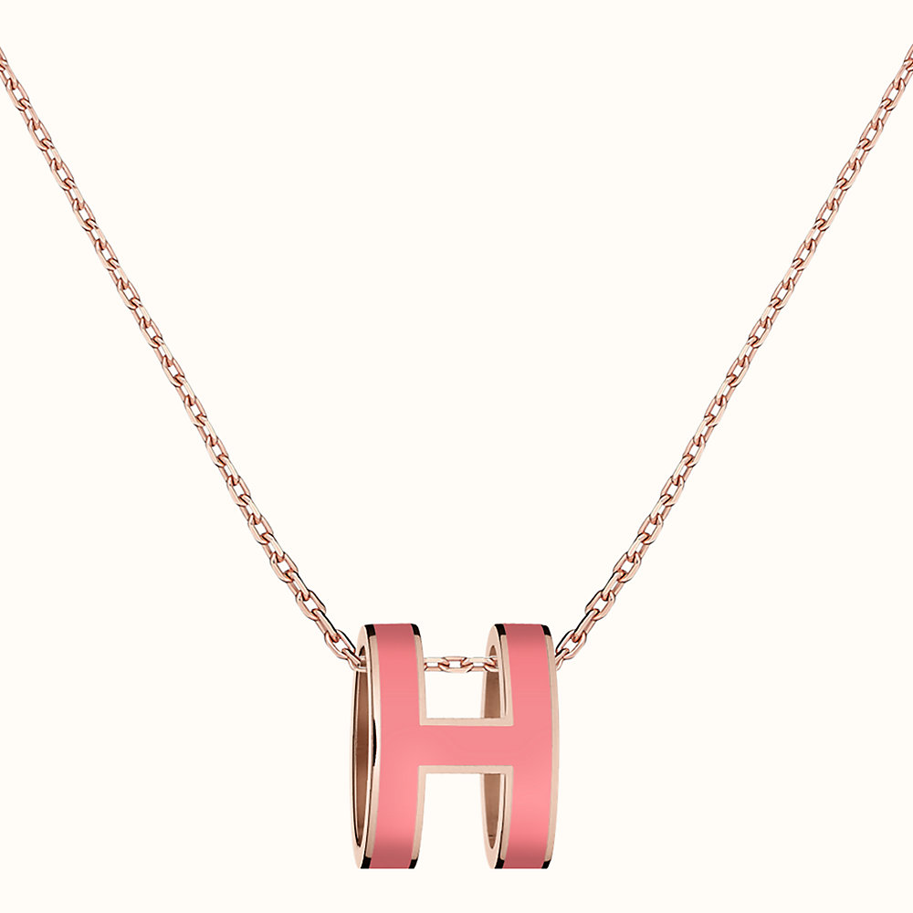 hermes pop h pendant rose gold