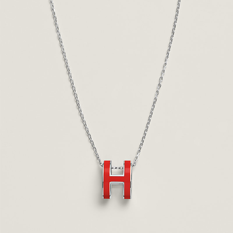 Hermes White & Rose Gold Pop H Necklace – Votre Luxe
