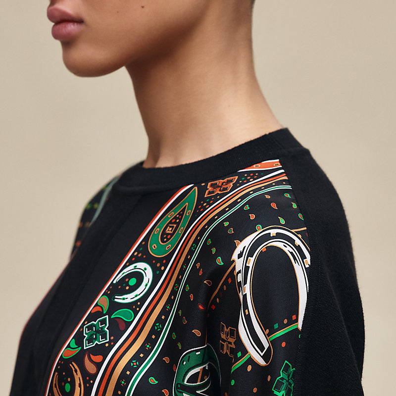 "Porte-Bonheur Bandana" long-sleeve sweater