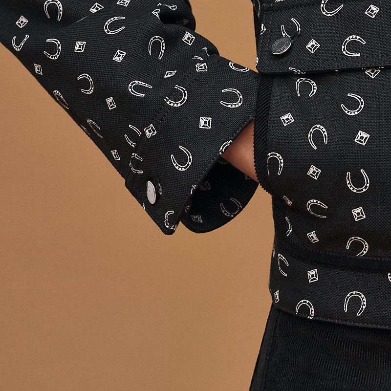 "Porte-Bonheur Bandana" mixed materials jacket, View: , view 5 of 7