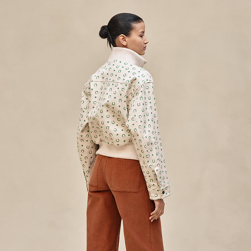 "Porte-Bonheur Bandana" mixed materials jacket, View: , view 3 of 7