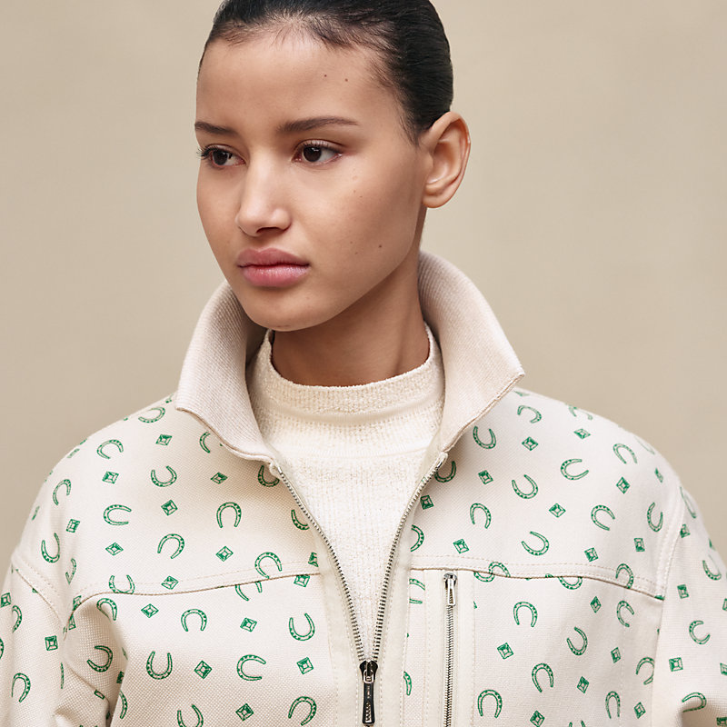 "Porte-Bonheur Bandana" mixed materials jacket, View: , view 4 of 7