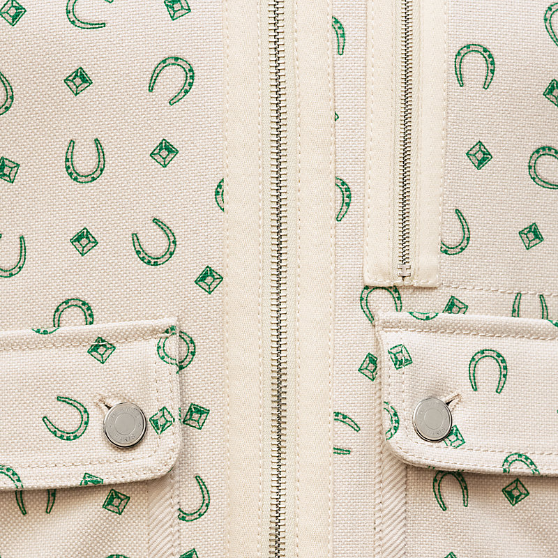 "Porte-Bonheur Bandana" mixed materials jacket, View: , view 7 of 7