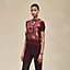 "Porte-Bonheur Bandana" short-sleeve sweater, View: Worn, worn, view 2 of 5