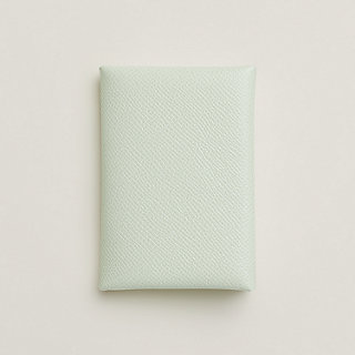 Porte-cartes Compact HERMÈS Calvi Duo Evercolor - Neuf Bleu Océan - Avec étiquettes