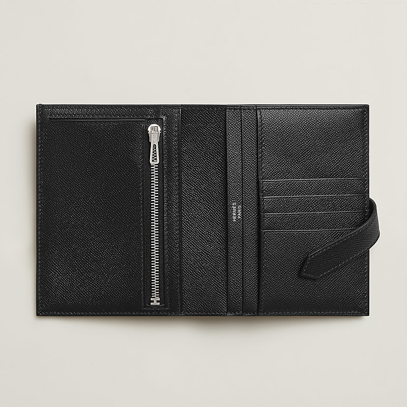 Portefeuille Béarn Compact monochrome | Hermès France