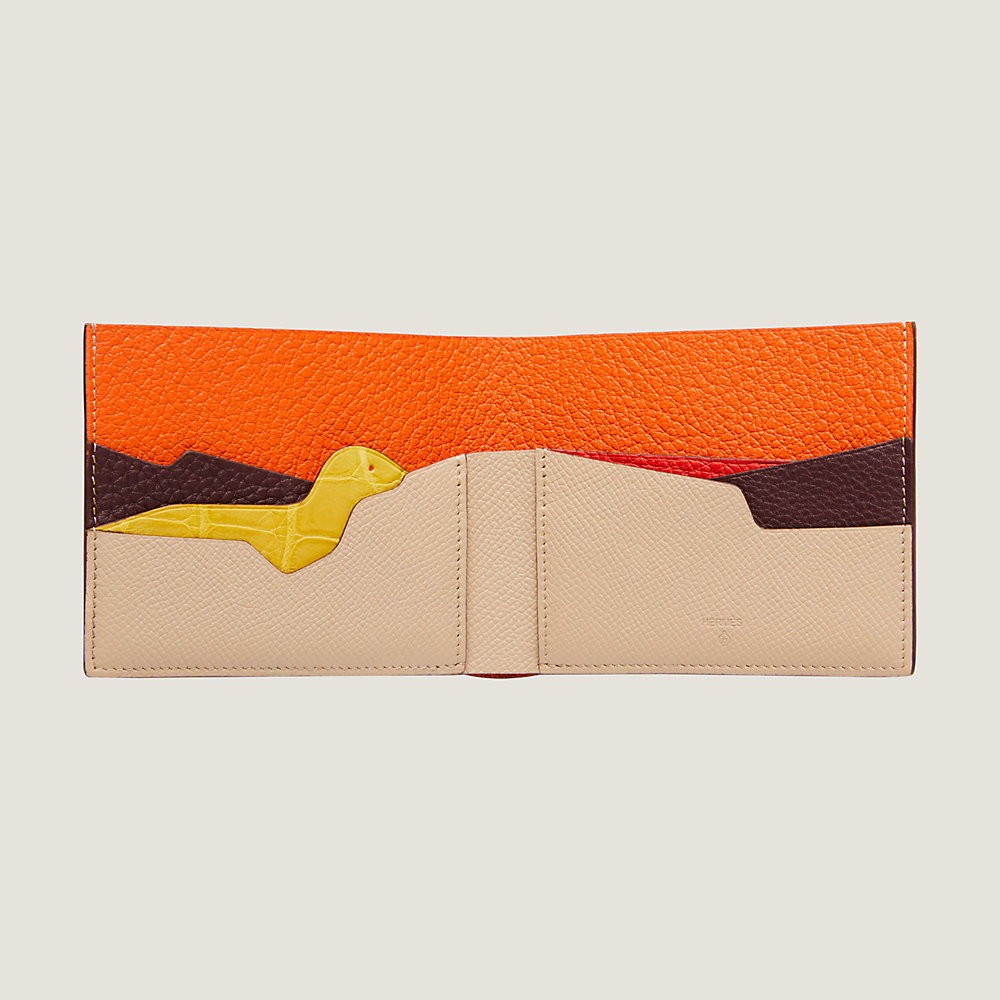 Portefeuille Hermès En Cuir Orange - Neuf Sans étiquette - Modèle Femme