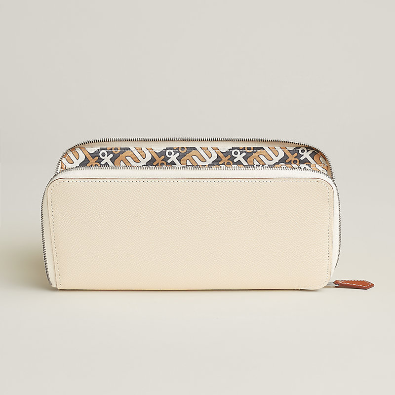【内側がカワイイ♪】HERMES Portefeuille Silk'In Classique 内側がカワイイ♪】HERMES Portefeuille Silk'In Classique