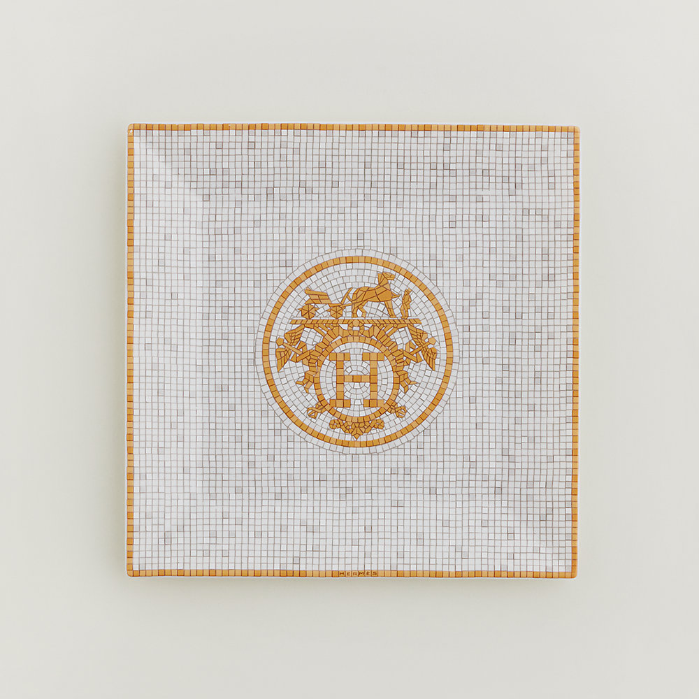 Prato quadrado Mosaïque au 24 ouro n°3 | Hermès Brasil