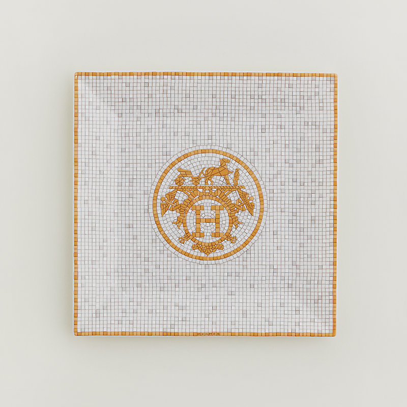 Prato quadrado Mosaïque au 24 ouro n°3 | Hermès Brasil