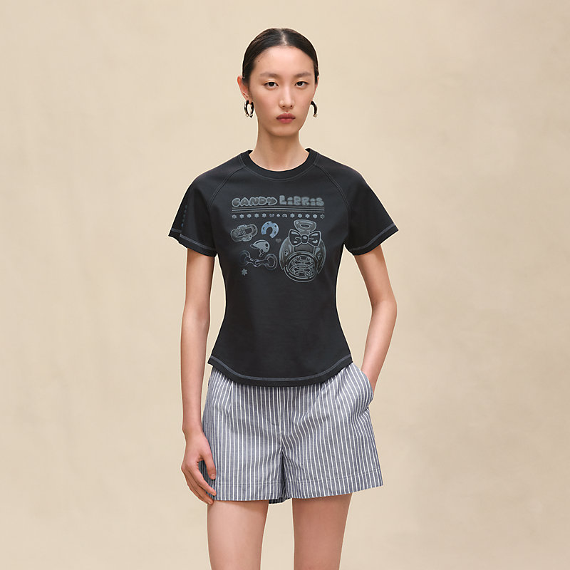 【プリントがお洒落♪】HERMES micro cartiglio Tシャツ org.jpg