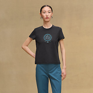【カジュアルで上品☆】HERMES ストレートTシャツ HERMES エルメス Tシャツ レディース 34サイズ コットン
