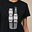 Printed straight t-shirt, View: Worn, worn, view 4 of 4