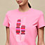 Printed straight t-shirt, View: Worn, worn, view 4 of 4