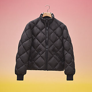 short reversible puffer coat 