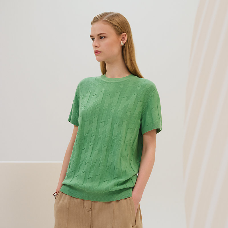 Pull a maniche corte con motivo “H”