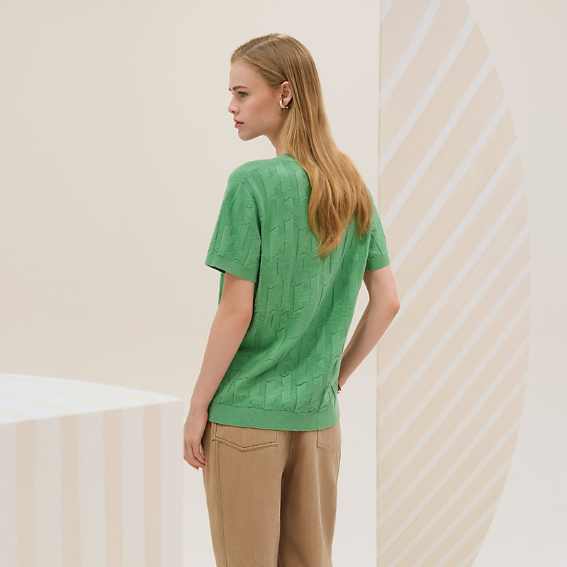 Pull a maniche corte con motivo “H”