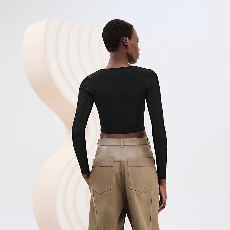 Pull a maniche lunghe Ispirazione Brassière con motivo “H”