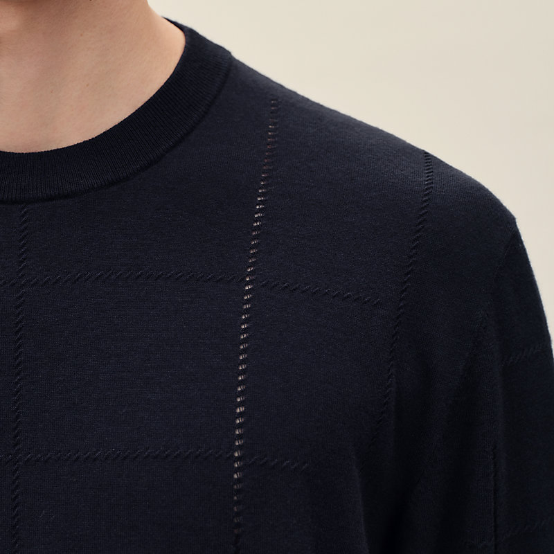 Pull col rond «&nbsp;jeu de points sellier&nbsp;», Vue: , vue 5 sur 5