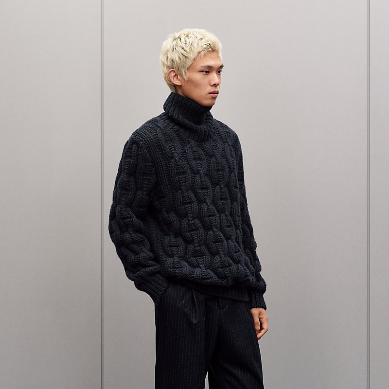 Pull col roulé «&nbsp;Chaîne d'Ancre d'hiver&nbsp;»