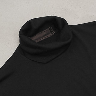 Pull Col Roulé HERMES Vintage En Laine - Logo H Monogramme - Taille S - Couleur Crème/Noir