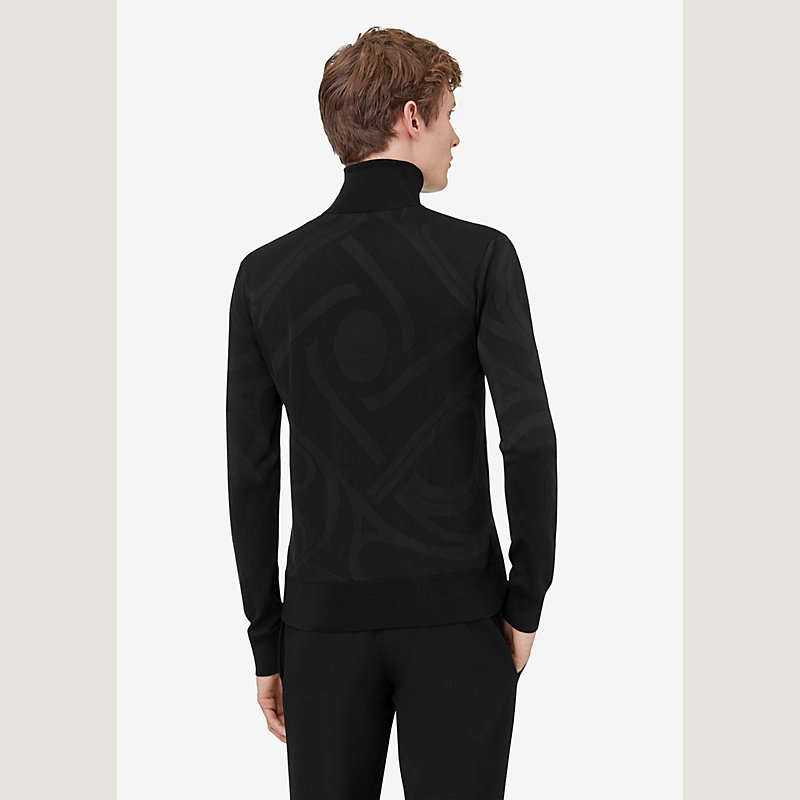 Pull col roulé virages mat brillant