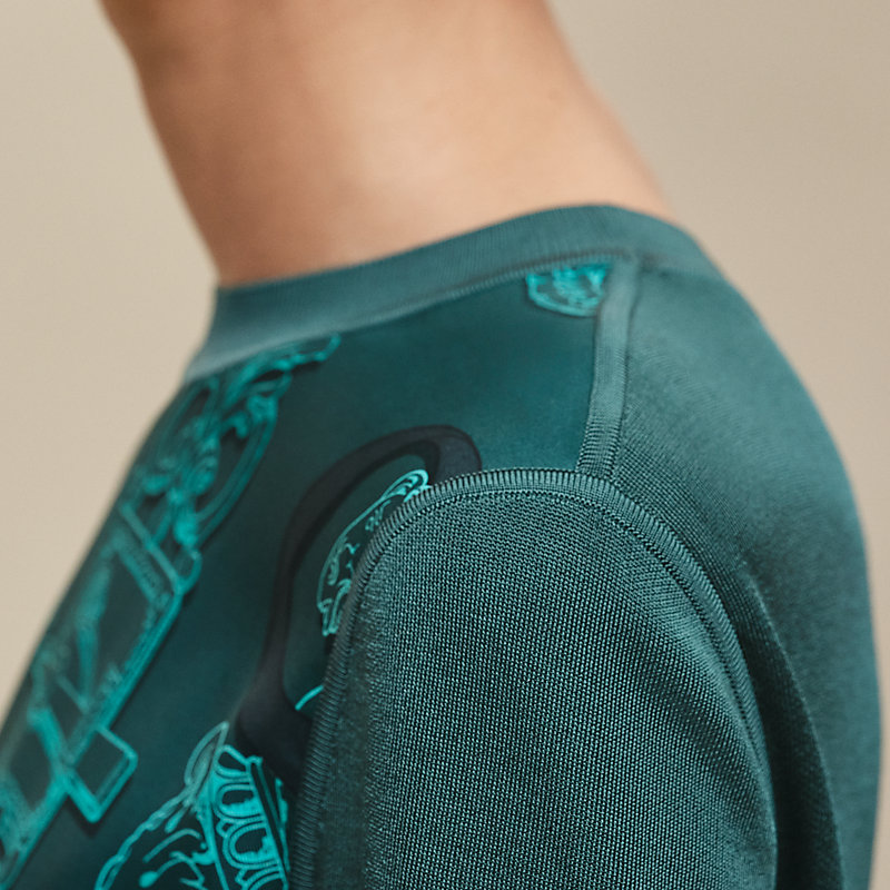 Pull manches courtes twillaine imprimé «&nbsp;Ferronnerie Remix&nbsp;»