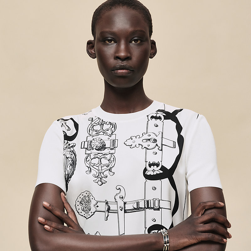 Pull manches courtes twillaine imprimé «&nbsp;Ferronnerie Remix&nbsp;»