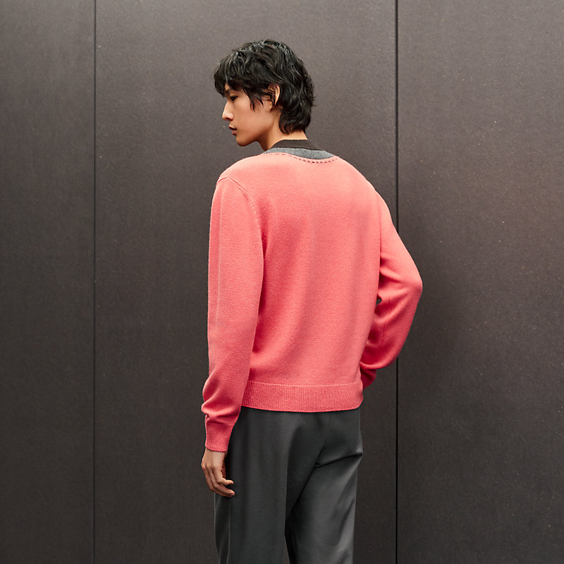 Pullover mit V-Ausschnitt "Découpe sellier", Ansicht: , Ansicht 3 von 5