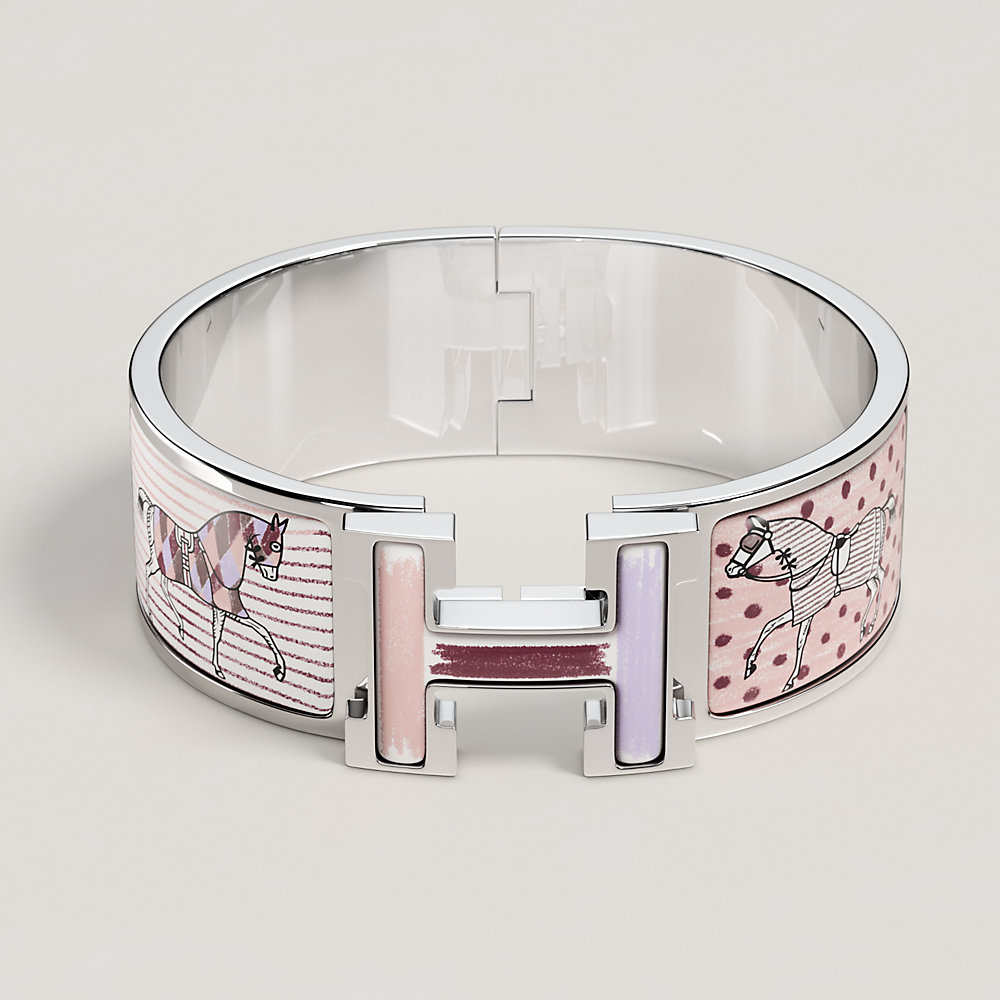 Pulseira Clic Clac H Coloriages et Tenues de Jour - Roxo | Hermès