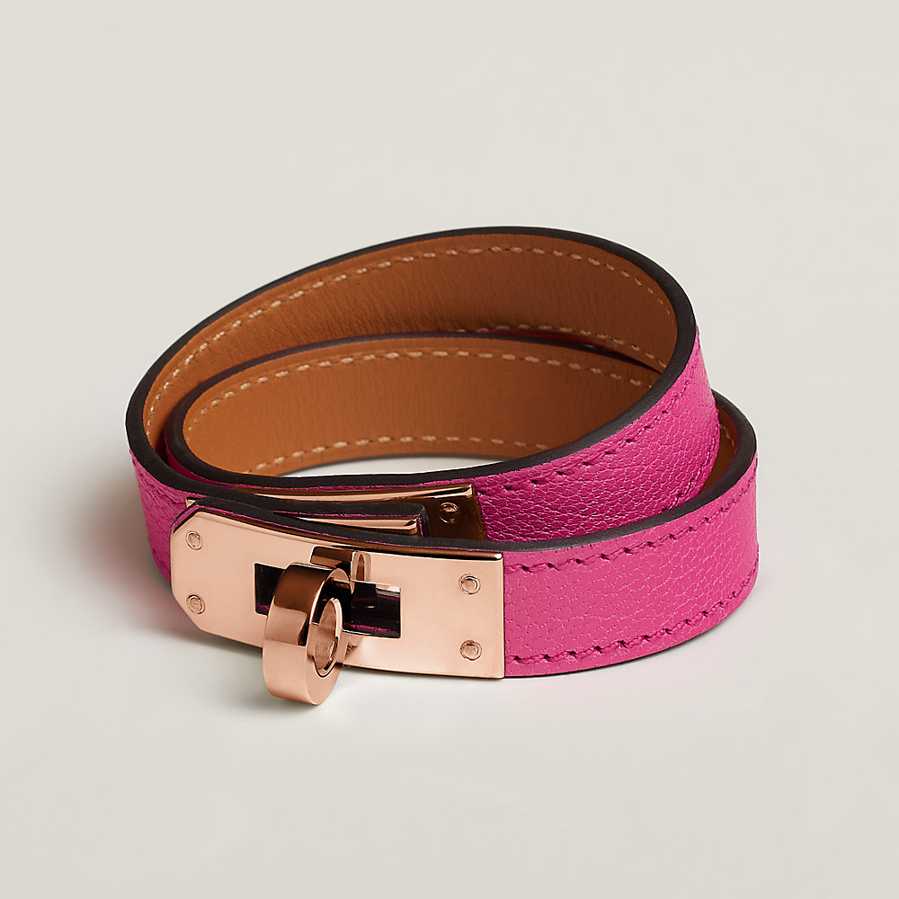 Pulseira Kelly Double Tour - Rosa | Hermès Brasil