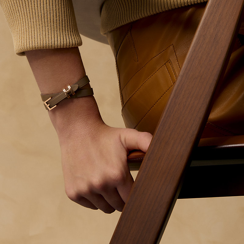 Pulseira Pop H Double Tour - Bege | Hermès Brasil