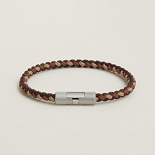 Puzzle H Trio Silk bracelet - Brown | Hermès USA