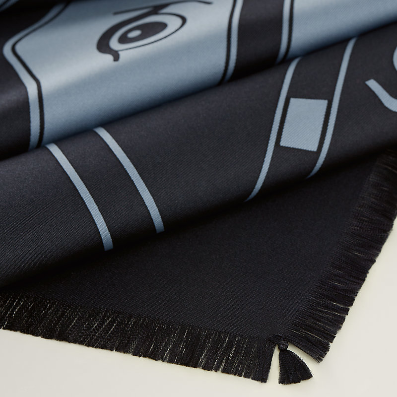 Quadrige fringed scarf 80