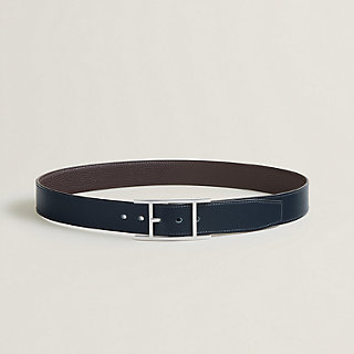 Quentin 32 reversible belt - Blue | Hermès USA