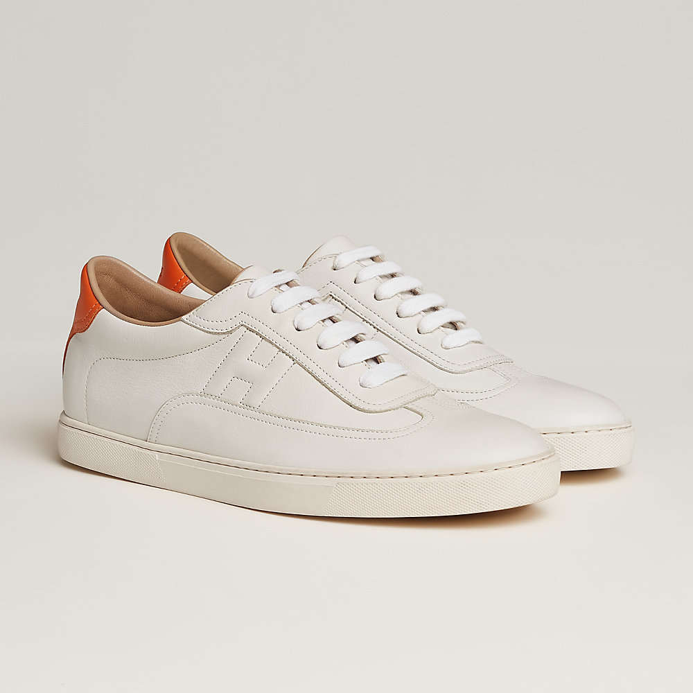 Hermès Quick Sneakers Metallic Silver Leather