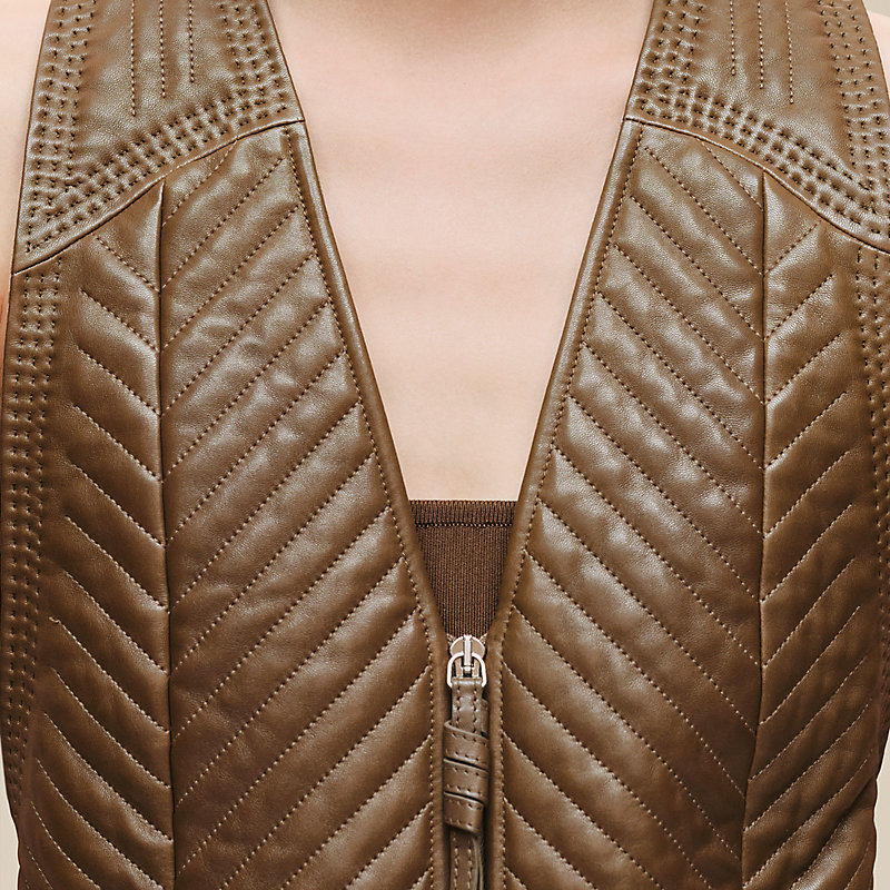 Quilted cargo vest