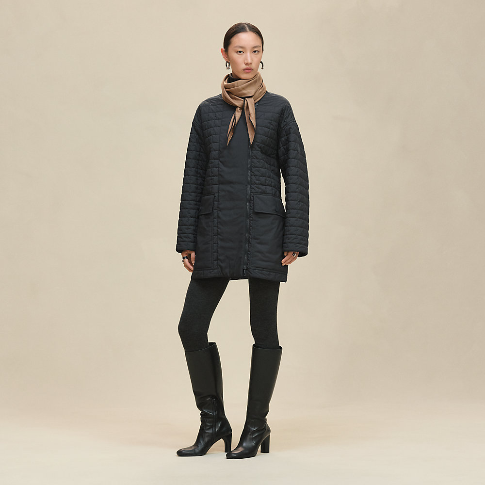 ▲未使用 HERMES 23AW Quilted car coat 44 quilted-coat--5H0158DQ5H-worn-