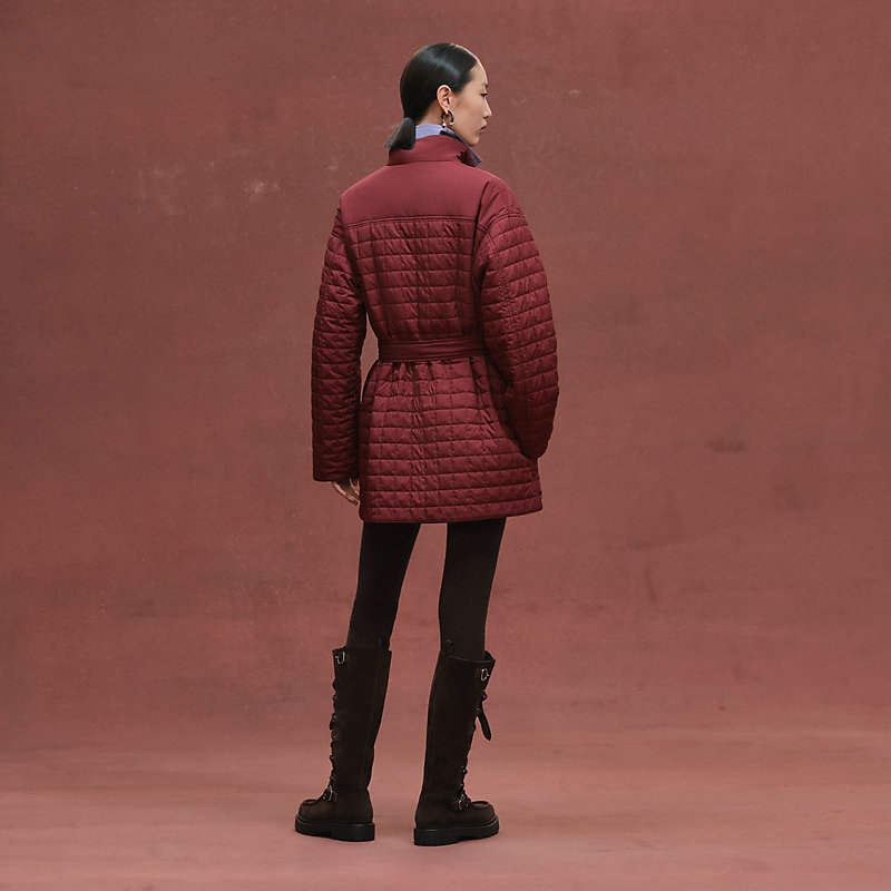 Quilted coat - Red | Hermès Macau SAR