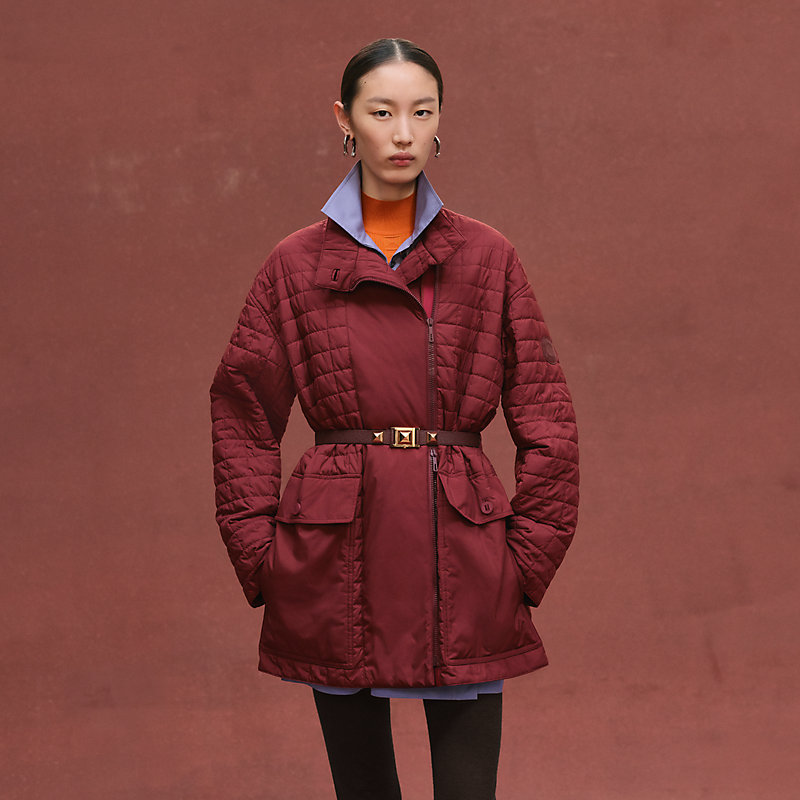 Quilted coat - Red | Hermès Macau SAR